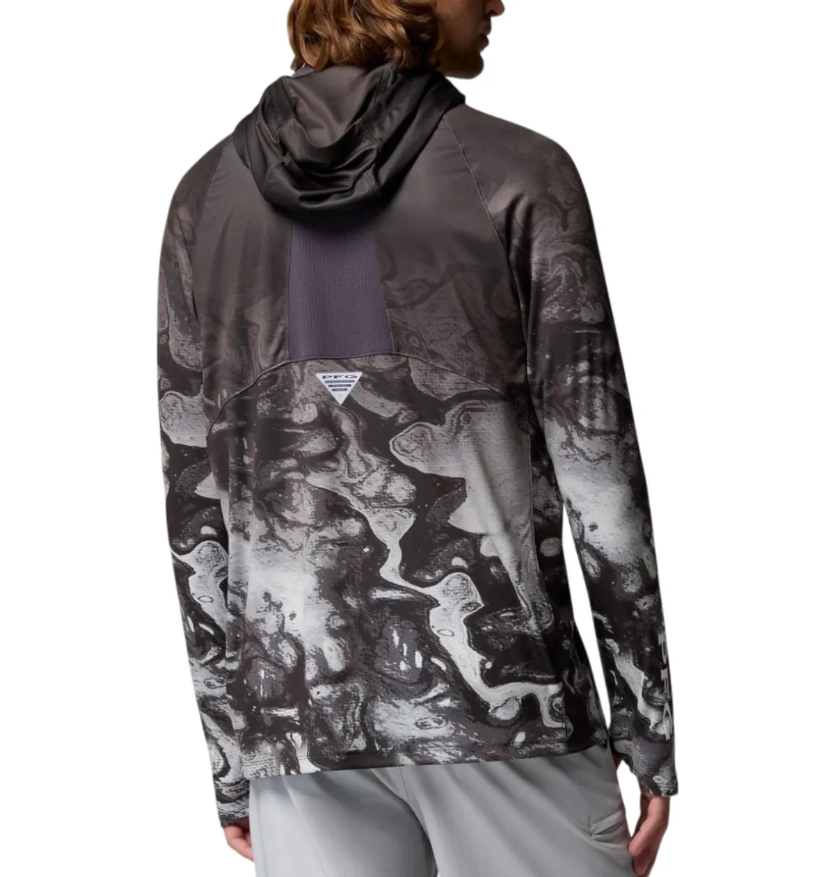 Columbia Shirts|Swimwear<Men's PFG Super Terminal Tackle Vent Hoodie Shark Aerials Fade