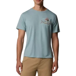 Columbia Shirts|Swimwear<Men's PFG Wild Cast™ Pocket T-Shirt Crushed Blue