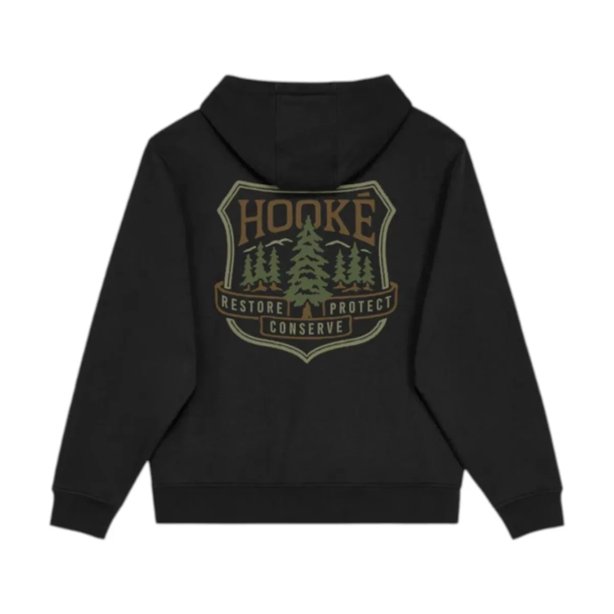Hooké Waders And Wading Boots|Fishing Shirts And T-Shirts<Men's Pine Trees Hoodie Black