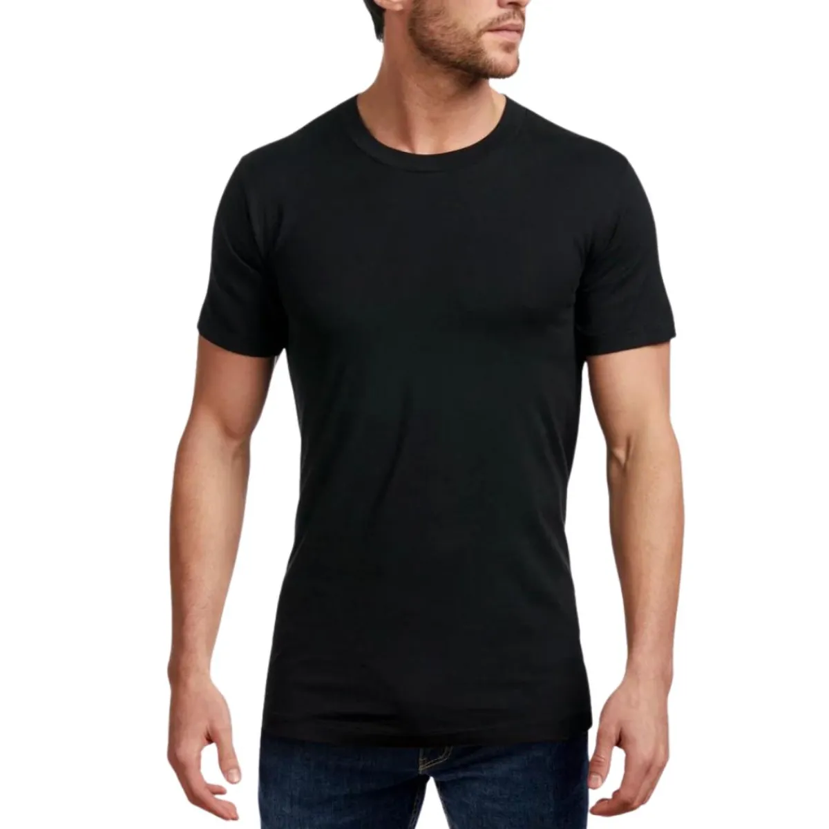 Stanfield's Safety Shoes|Work Outerwear<Men's Premium Crew Neck T-Shirt - Pack of 2 Black