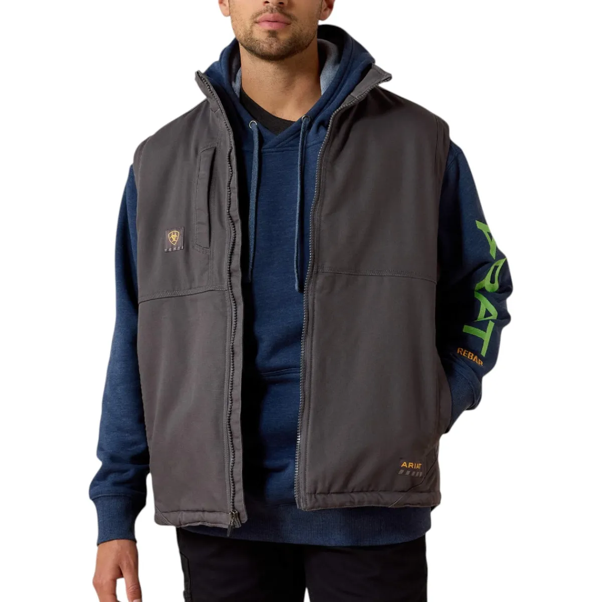 Ariat Safety Shoes|Work Outerwear<Men's Rebar DuraCanvas Vest Grey