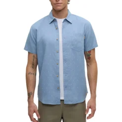 Tentree Shirts|Swimwear<Men's Small Tree Mancos Shirt Lakeside Blue / Small Tree