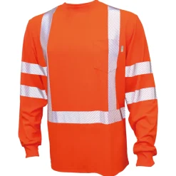 Gatts Safety Shoes|Work Outerwear<Men's STX2LS High Visibility Long Sleeve T-Shirt Orange