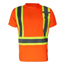 Gatts Safety Shoes|Work Outerwear<Men's STX4SS Hi-Visibility Shirt Short Sleeve