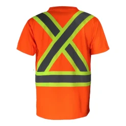 Gatts Safety Shoes|Work Outerwear<Men's STX4SS Hi-Visibility Shirt Short Sleeve