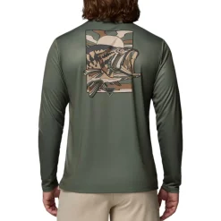 Columbia Shirts|Swimwear<Men's Terminal Tackle PFG Fish Shine II Long Sleeve Shirt Cypress