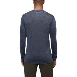 Mammut Shirts|Swimwear<Men's Tree Wool FL Longsleeve T-Shirt Marine Melange