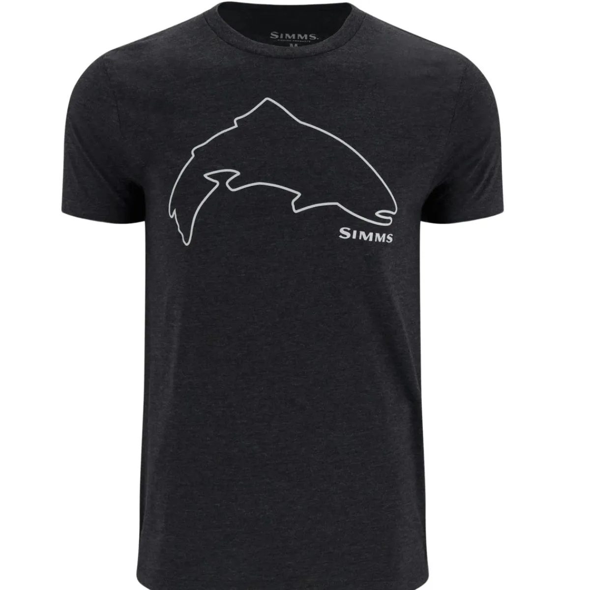 Simms Waders And Wading Boots|Fishing Shirts And T-Shirts<Men's Trout Outline Short Sleeve T-Shirt Dark Gunmetal Heather