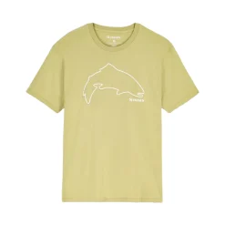 Simms Waders And Wading Boots|Fishing Shirts And T-Shirts<Men's Trout Outline T-Shirt Tent Green