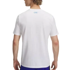Under Armour Shirts|Swimwear<Men's UA Fly In Logo T-Shirt White / Distant Gray / Blue Atlantis