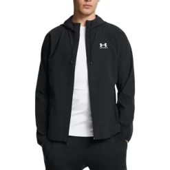 Under Armour Insulated Jackets|Windbreaker Jackets<Men's UA Vibe Windbreaker Jacket Black/White