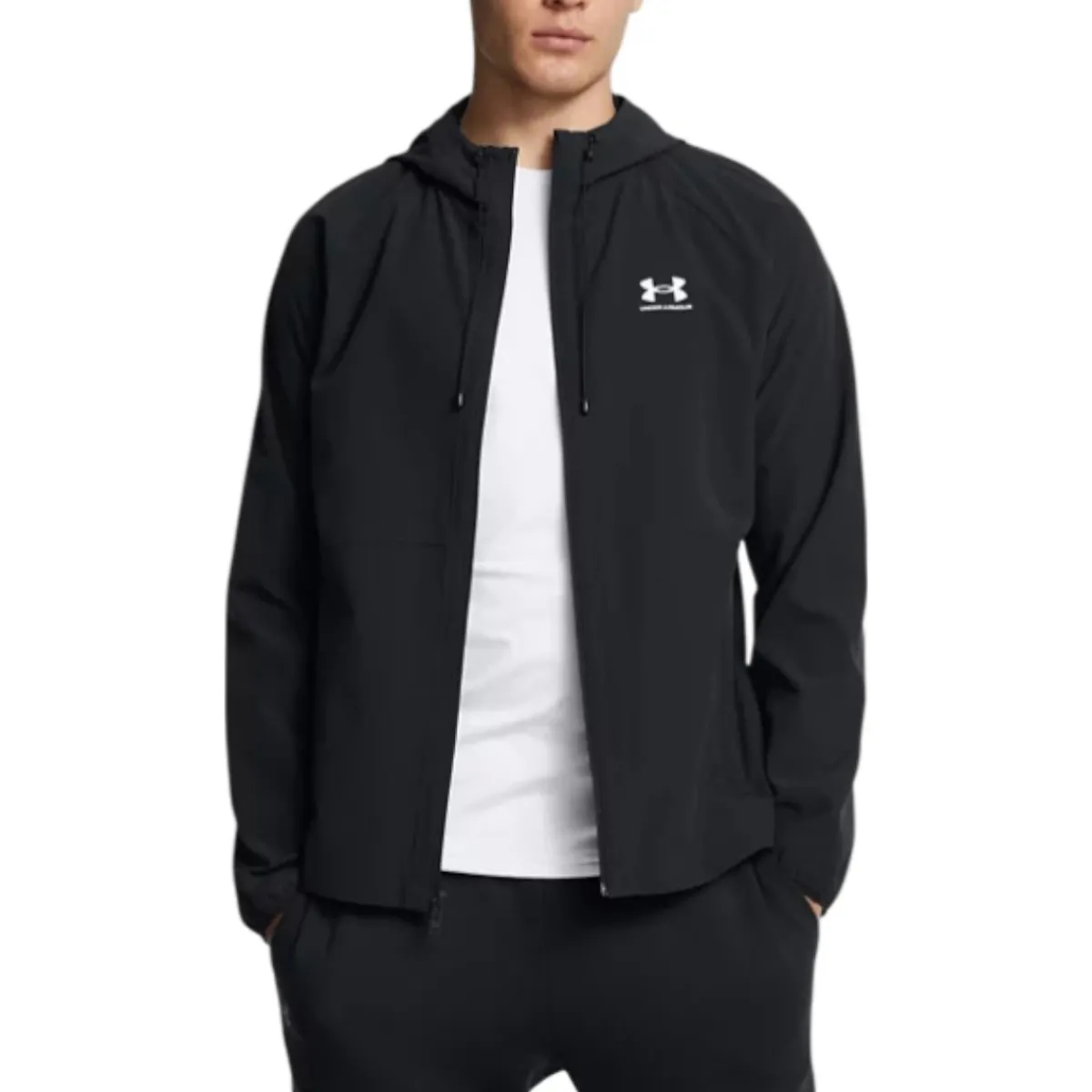 Under Armour Insulated Jackets|Windbreaker Jackets<Men's UA Vibe Windbreaker Jacket Black/White