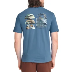 Chlorophylle Shirts|Swimwear<Men's Valley organic cotton T-Shirt Blue moon