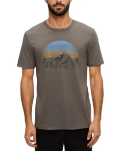 Tentree Shirts|Swimwear<Men's Vintage Sunset T-Shirt Timber Heather Light Moss