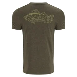 Simms Waders And Wading Boots|Fishing Shirts And T-Shirts<Men's Walleye Scene T-Shirt Military Heather