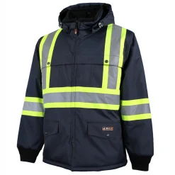 10/4 Job Safety Shoes|Work Outerwear<Men's Waterproof Work Coat With Reflective Stripes