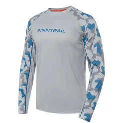 Finntrail Waders And Wading Boots|Fishing Shirts And T-Shirts<Men's Wave Shirt Grey