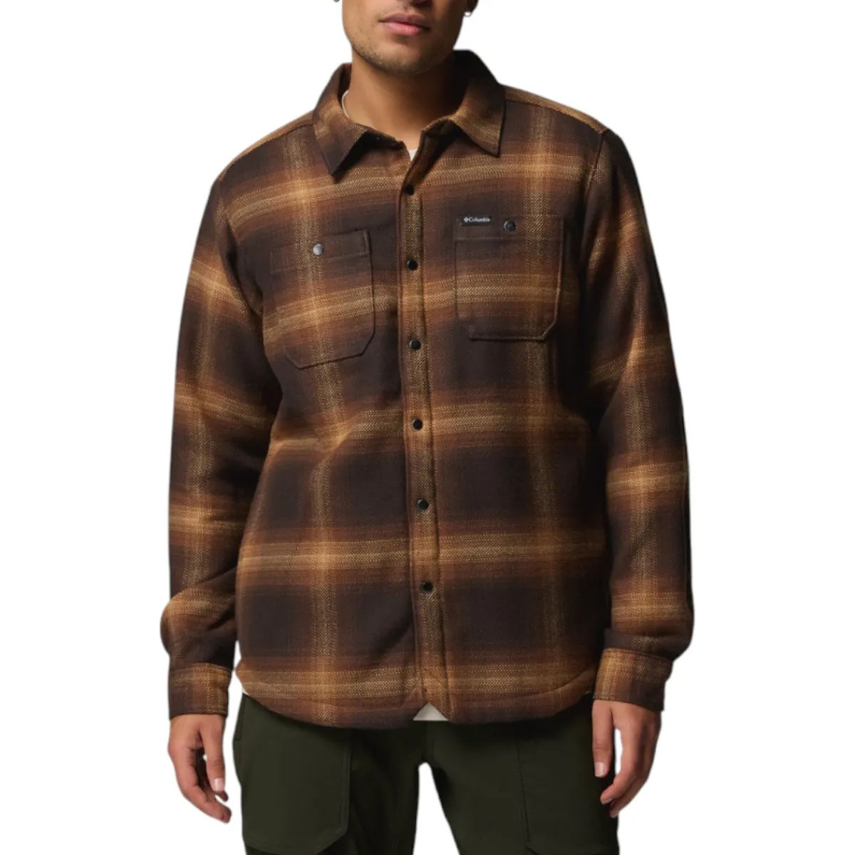 Columbia Shirts|Swimwear<Men's Windward II Shirt Jacket Tobacco Blurred Ombre