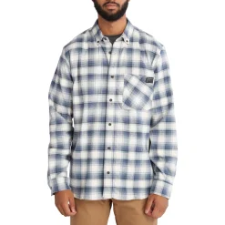 Timberland PRO Safety Shoes|Work Outerwear<Men's Woodfort Flannel Flex Shirt Vintage Indigo Yarn-Dyed