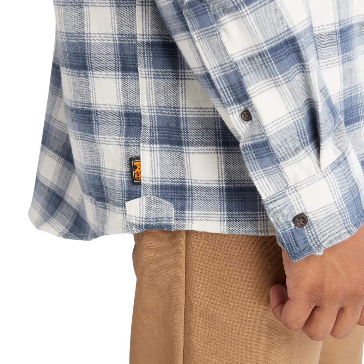 Timberland PRO Safety Shoes|Work Outerwear<Men's Woodfort Flannel Flex Shirt Vintage Indigo Yarn-Dyed
