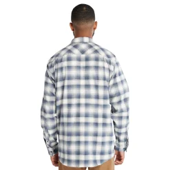 Timberland PRO Safety Shoes|Work Outerwear<Men's Woodfort Flannel Flex Shirt Vintage Indigo Yarn-Dyed