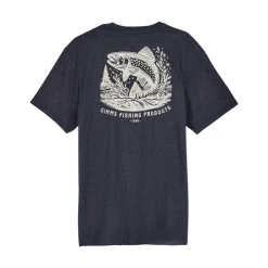 Simms Waders And Wading Boots|Fishing Shirts And T-Shirts<Men's Woodland Leap T-Shirt Navy