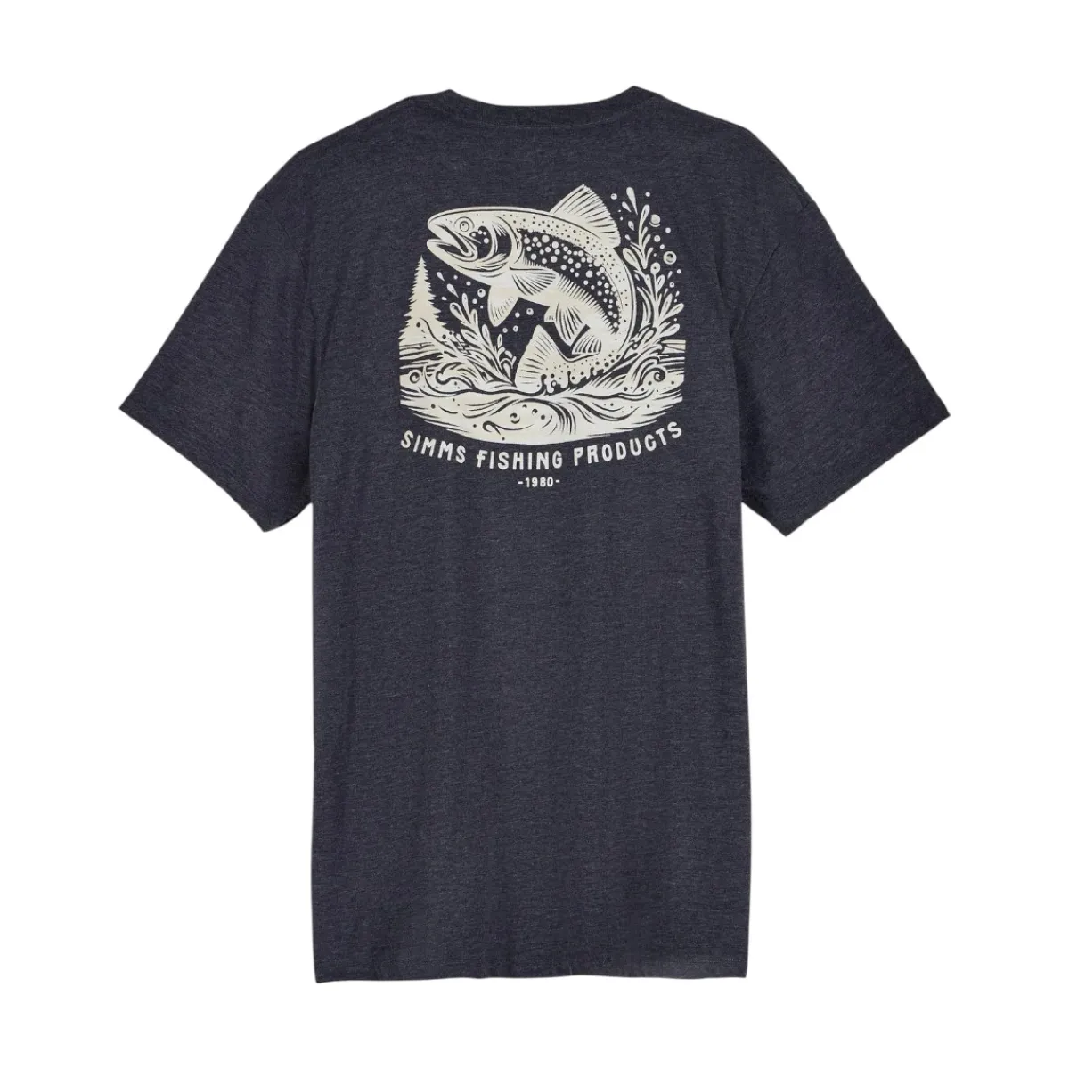 Simms Waders And Wading Boots|Fishing Shirts And T-Shirts<Men's Woodland Leap T-Shirt Navy
