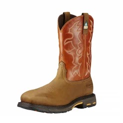 Ariat Safety Shoes|Work Outerwear<Men's 11'' WorkHog Square Toe Western Boots Dark Earth