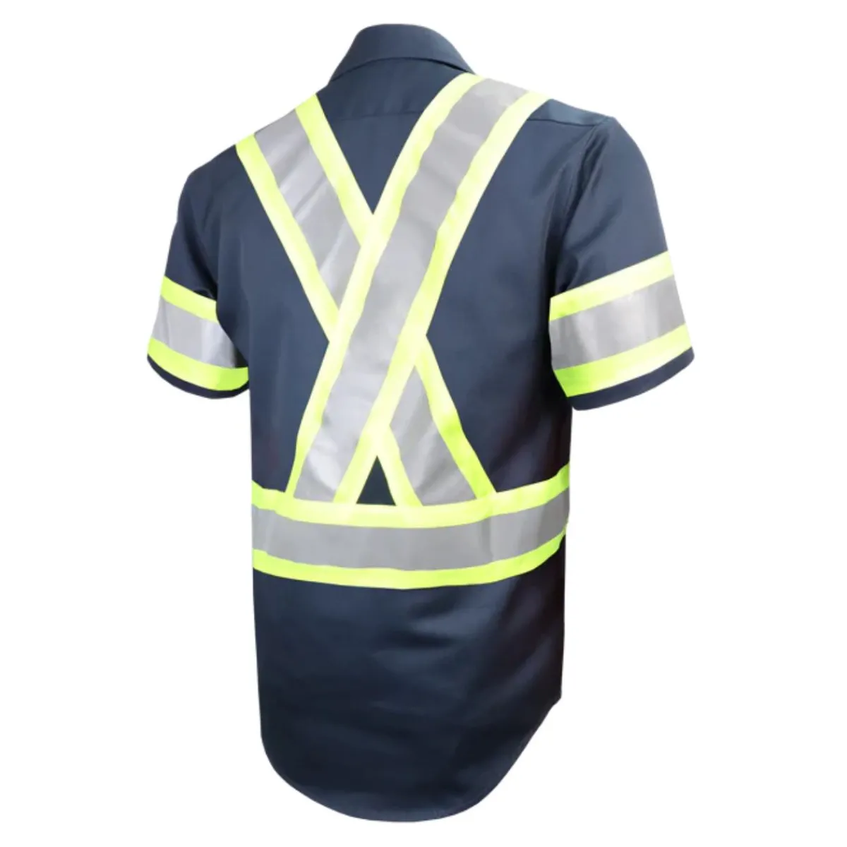 Gatts Safety Shoes|Work Outerwear<Men's 650X4 Short Sleeve Work Shirt Navy