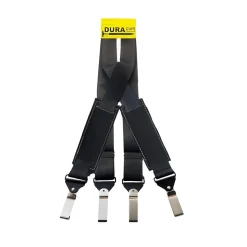 Dura Cuir Belts|Hats And Caps<Nylon Suspenders with Clips Black