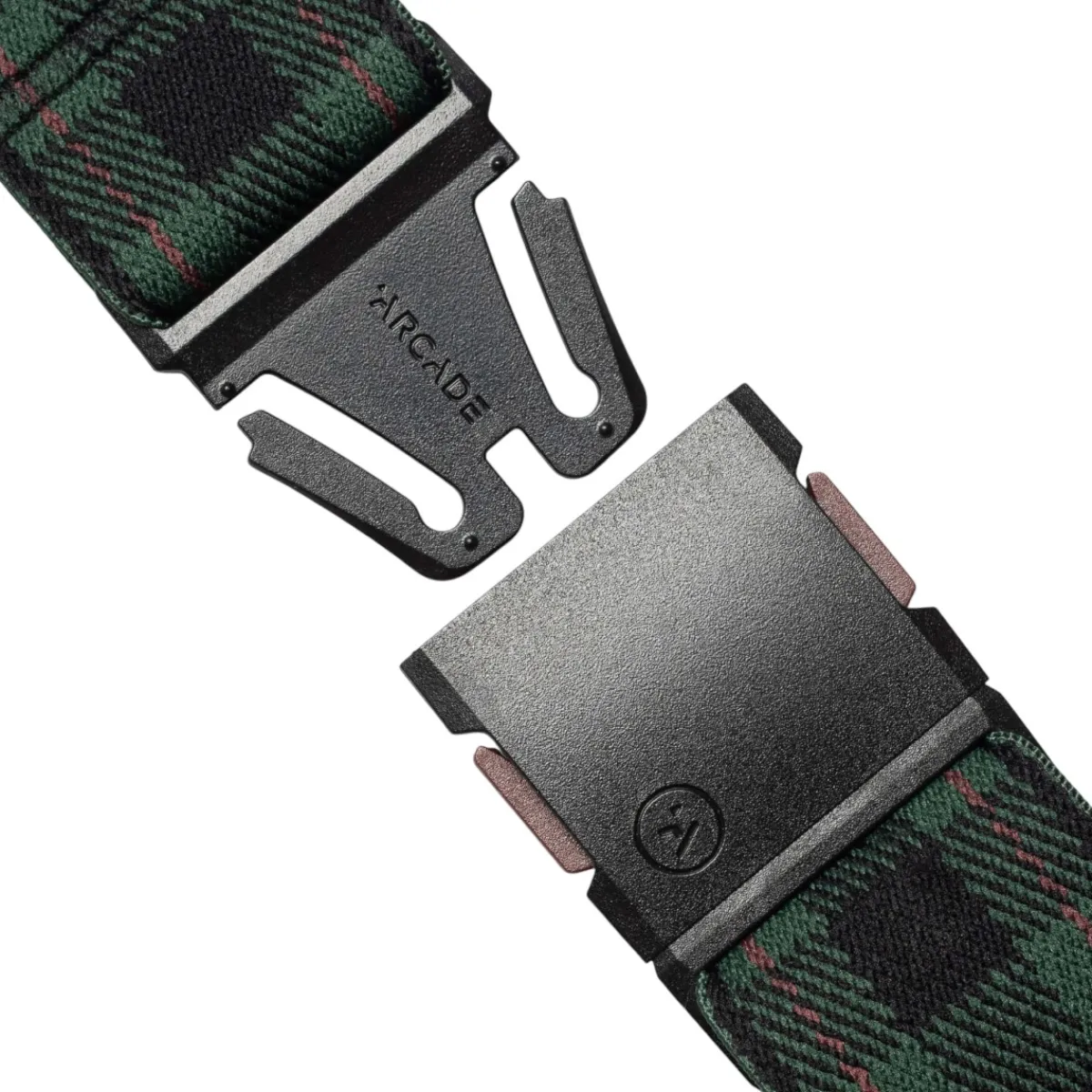 Arcade Belts|Hats And Caps<Plaid Belt Emerald Wine