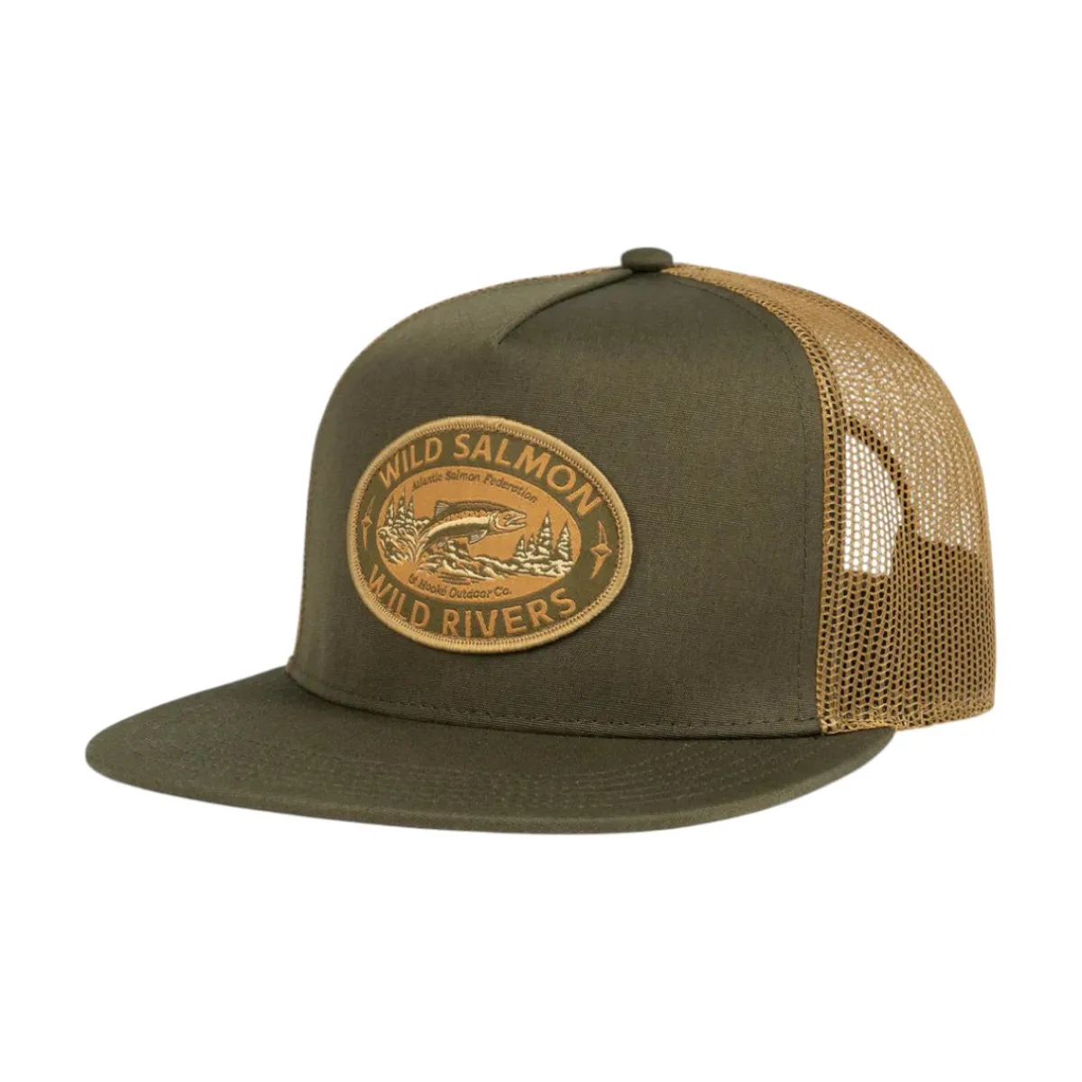 Hooké Waders And Wading Boots|Fishing Shirts And T-Shirts<Wild Salmon Wild Rivers Trucker Hat Dark Olive & Sepia