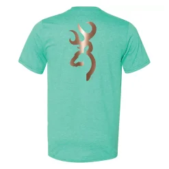 Women's Rose Gold Foil Buckmark T-Shirt