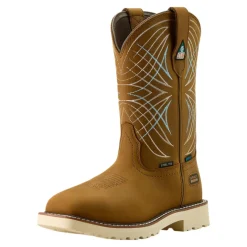 Women's Western Activator Wide Square Toe Waterproof Leather Boots