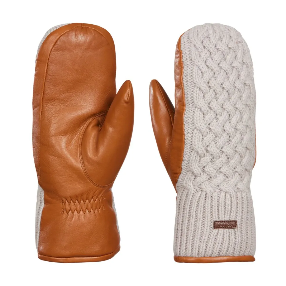 Kombi Belts|Hats And Caps<Women's Ariana Knit and Leather Mittens