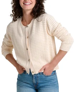 Toad and Co. Sweaters|Shirts<Women's Bianca Pointelle Cardigan Salt