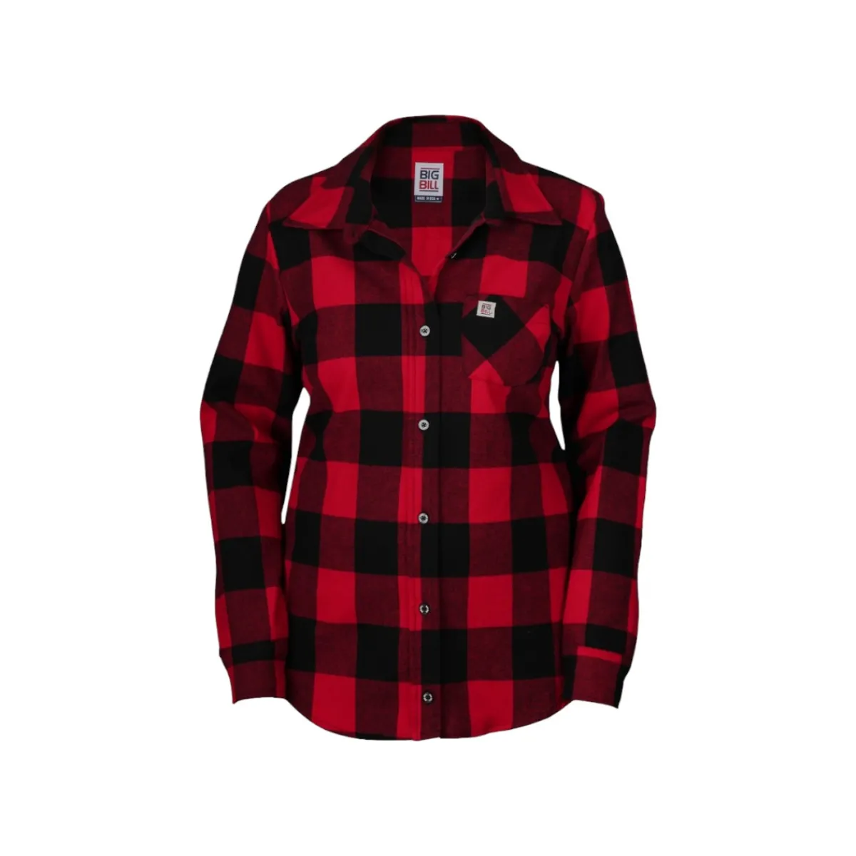 Big Bill Safety Equipment|Safety Shoes<Women's Brawny Flannel Work Shirt Red