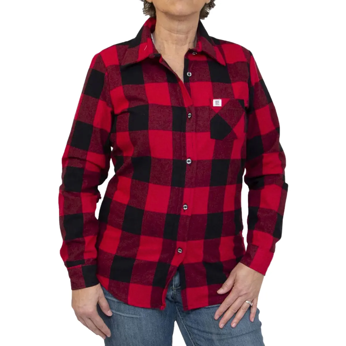 Big Bill Safety Equipment|Safety Shoes<Women's Brawny Flannel Work Shirt Red