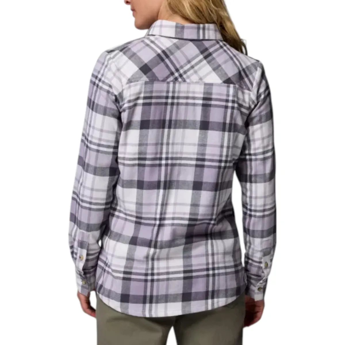 Columbia Sweaters|Shirts<Women's Calico Basin Long Sleeve Flannel Shirt Shark Multiplaid