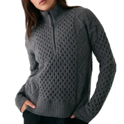 Lolë Sweaters|Shirts<Women's Camila 1/2 Zip Sweater Medium Grey Heather