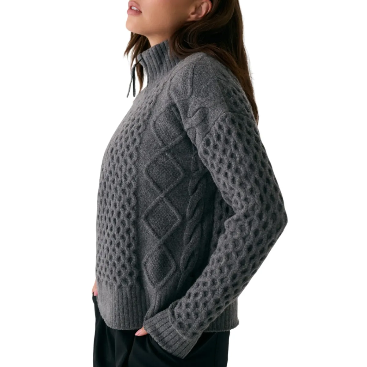 Lolë Sweaters|Shirts<Women's Camila 1/2 Zip Sweater Medium Grey Heather