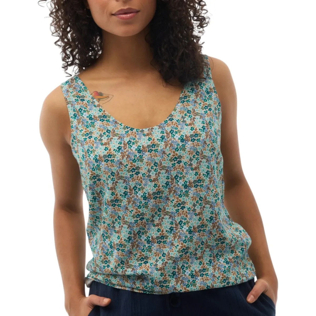 Fig Clothing Sweaters|Shirts<Women's Chloe Tank Top Daydream Light Spruce