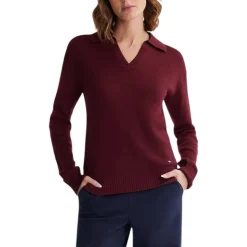 Fig Clothing Sweaters|Shirts<Women's Cima Long Sleeve Polo Twinberry