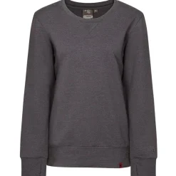Pilote & Filles Safety Equipment|Safety Shoes<Women's Cotton-Knit Round-Neck Sweater Charcoal