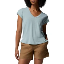 Columbia Sweaters|Shirts<Women's Daniela Falls™ V-Neck Short Sleeve T-Shirt Crushed Blue