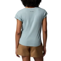 Columbia Sweaters|Shirts<Women's Daniela Falls™ V-Neck Short Sleeve T-Shirt Crushed Blue
