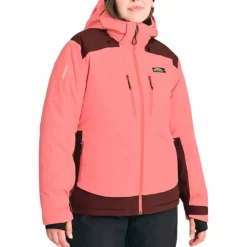Chlorophylle Insulated Jackets|Windbreaker Jackets<Women's Eira Insulated Ski Jacket Warm Pink / Dark Raisin
