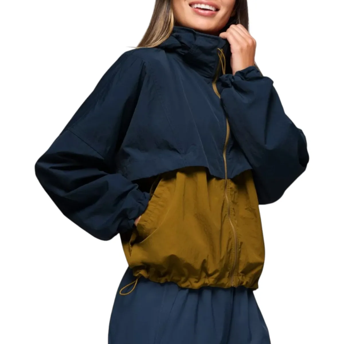 Prana Insulated Jackets|Windbreaker Jackets<Women's Encinitas Windbreaker Retro Olive / Stormy Night