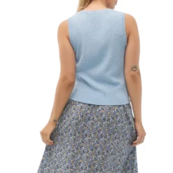 Fig Clothing Sweaters|Shirts<Women's Evelyn Sweater Vest Ice Blue