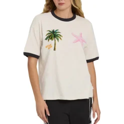 Billabong Sweaters|Shirts<Women's Fun Paradise Short Sleeve T-Shirt White Cap